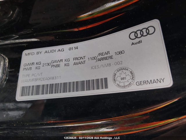 Продажа на аукционе авто 2014 Audi A5 2.0 Progressiv, vin: WAUMFBFR2EA048311, номер лота: 12536625