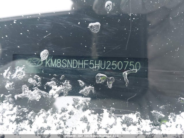 KM8SNDHF5HU250750 Hyundai Santa Fe Se/limited