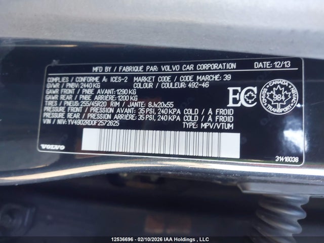 Volvo Xc60 T6 Platinum 2015 YV4902RD0F2572625 Image 9