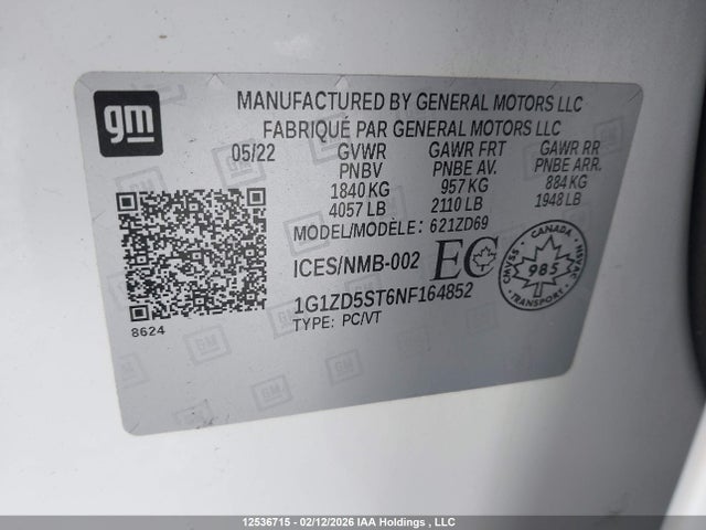 Chevrolet Malibu 2022 1G1ZD5ST6NF164852 Image 9