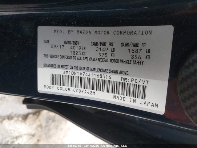 JM1BN1V74J1168516 Mazda Mazda3 50th Anniversary Edition/gs/se