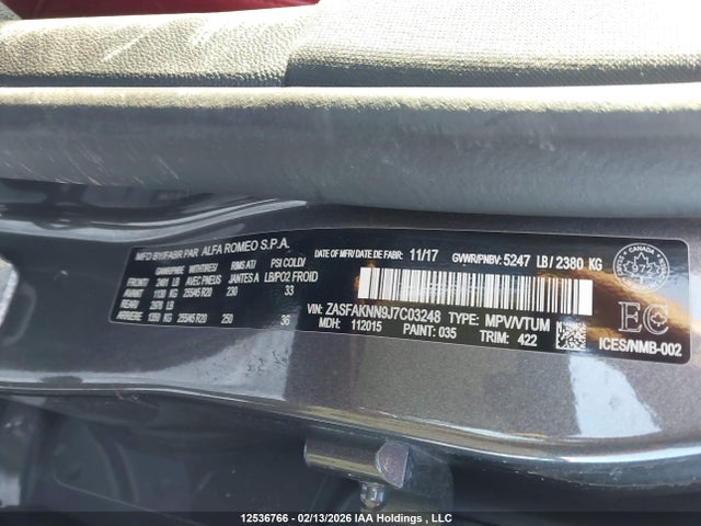 ZASFAKNN9J7C03248 Alfa Romeo STELVIO TI