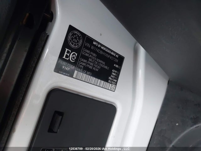W1Y4DBHYXNP457288 Mercedes-Benz Sprinter 2500 Standard Roof I4 Diesel