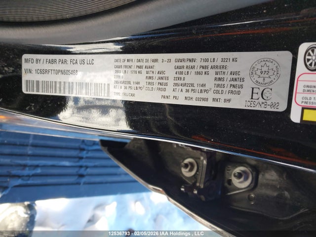RAM 1500 Sport 2023 1C6SRFTT0PN605468 Image 9
