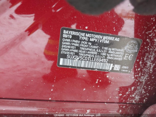 5UX2V5C01LLE69492 BMW X4 M40i