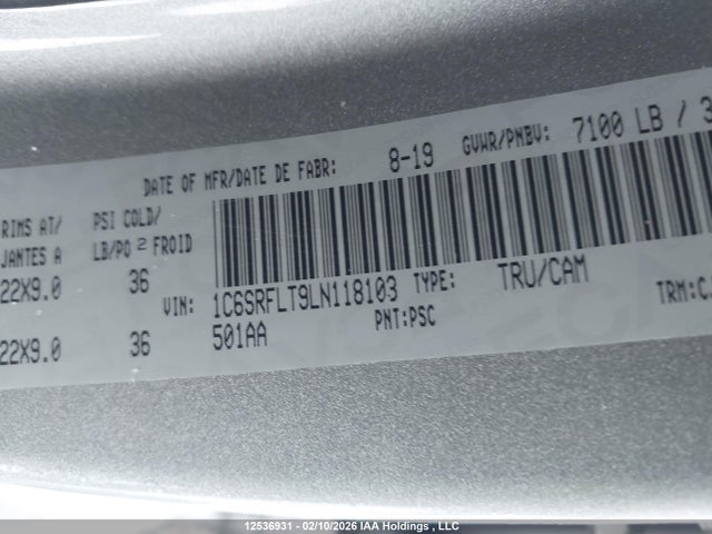 1C6SRFLT9LN118103 Dodge RAM 1500