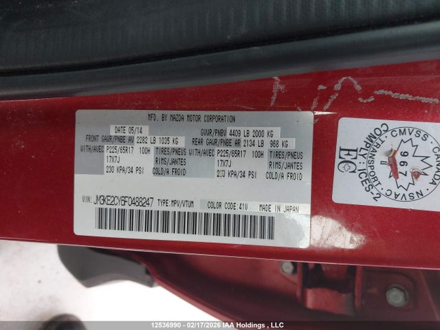 JM3KE2CY6F0488247 Mazda Cx-5 Touring