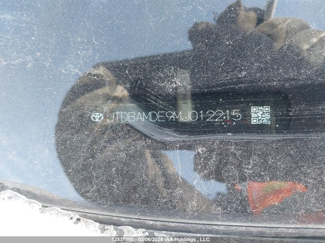 JTDBAMDE9MJ012215 Toyota Corolla Hybrid Base W/li Battery