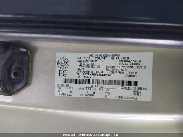 1FTFX1E56JKE05043 Ford F-150