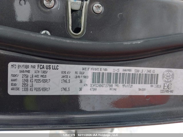 3C4PDCABXGT157908 Dodge JOURNEY SE