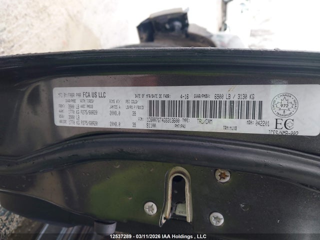 1C6RR7GT4GS313600 RAM 1500 Slt