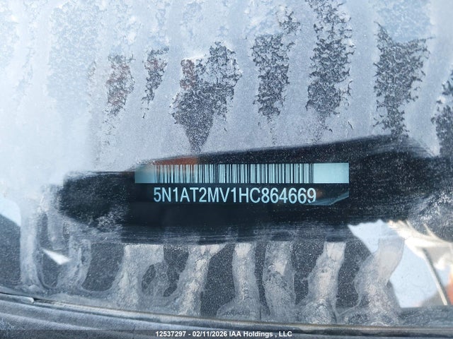 5N1AT2MV1HC864669 Nissan Rogue Sv/sl