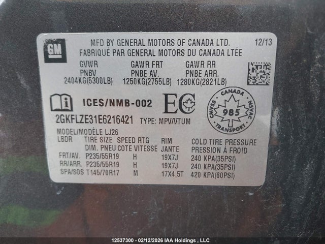 2GKFLZE31E6216421 GMC Terrain