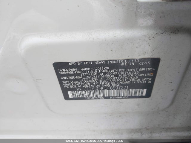 Subaru Forester 2.5i Limited 2015 JF2SJCHC0FG597271 Image 19