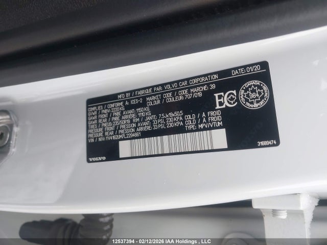 YV4162UM7L2294661 Volvo Xc40 T5 R-design