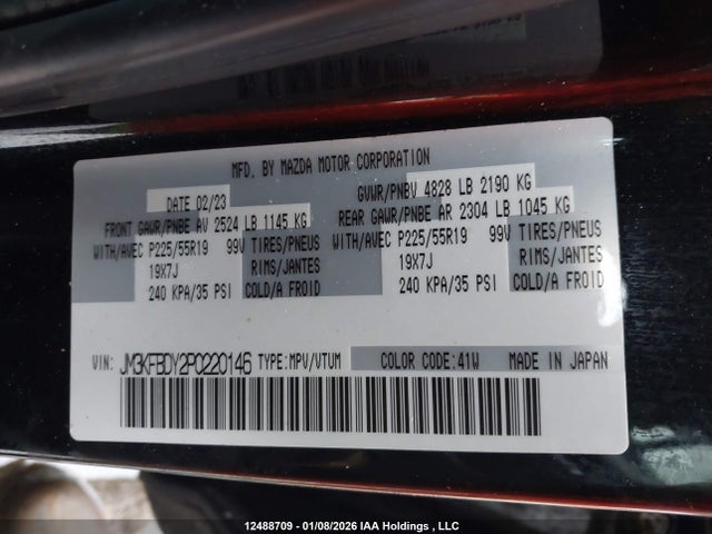 JM3KFBDY2P0220146 Mazda Cx-5 Sport Design W/turbo