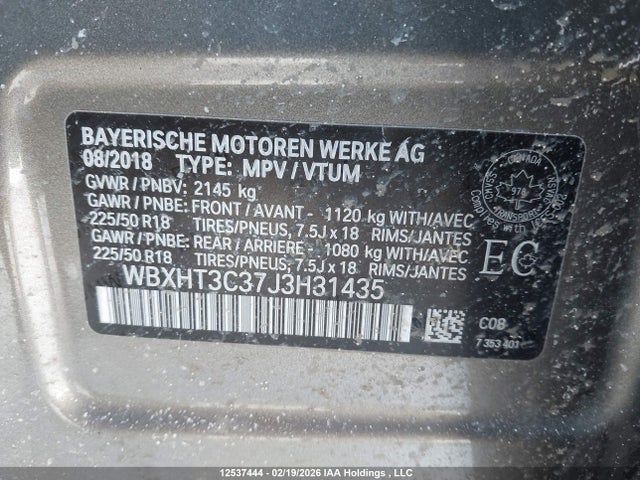 WBXHT3C37J3H31435 BMW X1 Xdrive28i