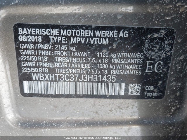 WBXHT3C37J3H31435 BMW X1 Xdrive28i