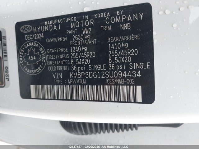 KM8P3DG12SU094434 Hyundai Santa Fe Preferred Hybrid Awd With Trend Package