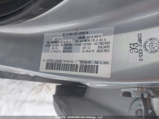 JM3TCBDY0J0224555 Mazda Cx-9 Grand Touring
