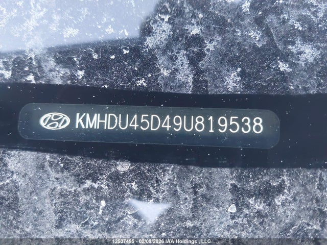 12537495 :رقم المزاد ، KMHDU45D49U819538 vin ، 2009 Hyundai Elantra مزاد بيع