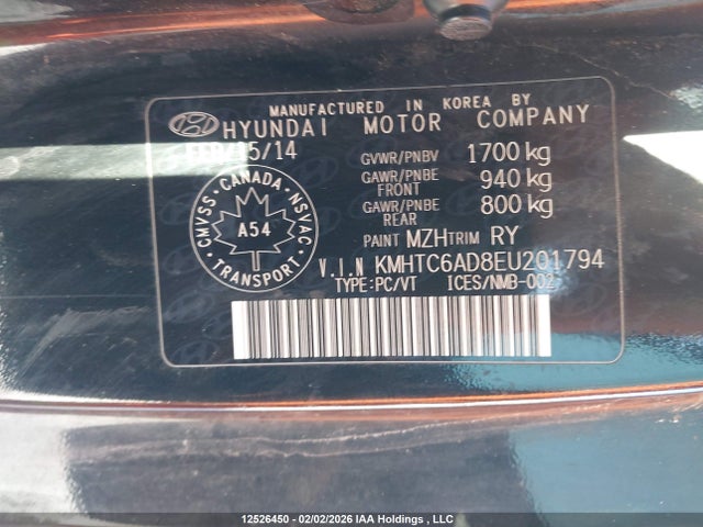 Hyundai Veloster Tech 2014 KMHTC6AD8EU201794 Image 9