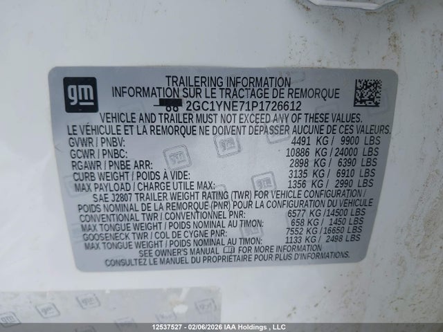 2GC1YNE71P1726612 Chevrolet Silverado K2500 Heavy Duty Lt