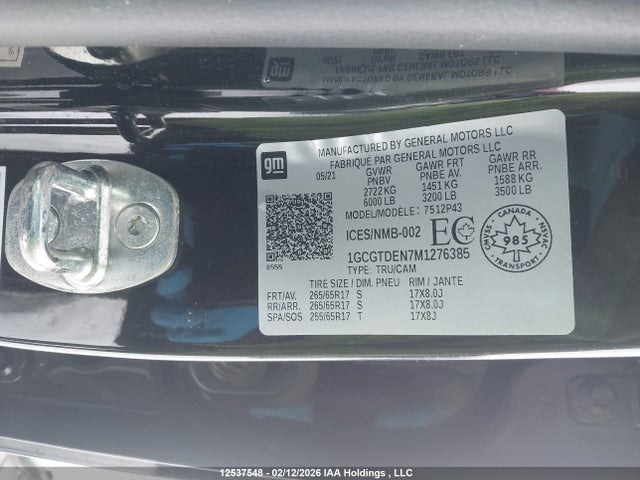 1GCGTDEN7M1276385 Chevrolet Colorado Z71