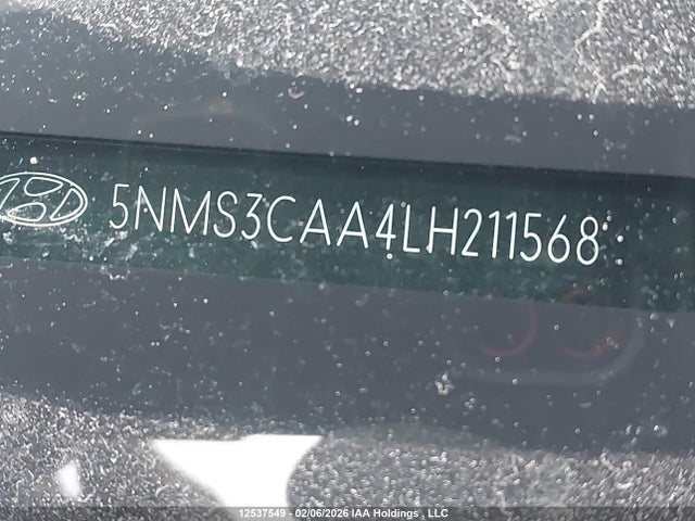 Aukcja sprzedaży 2020 Hyundai Santa Fe Sel/sel Plus, vin: 5NMS3CAA4LH211568, numer aukcji: 12537549