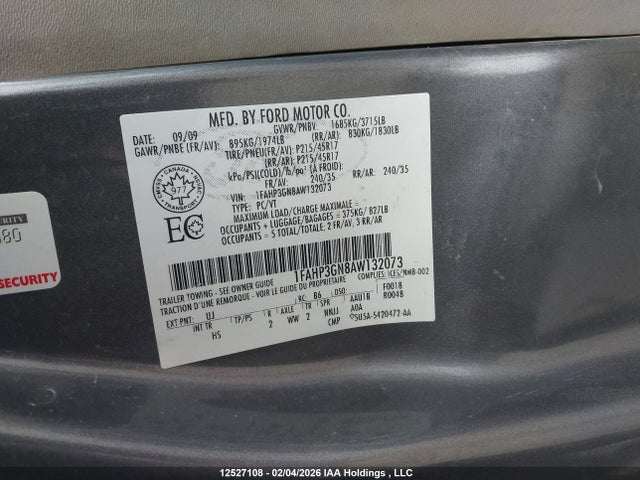 Aukcja sprzedaży 2010 Ford Focus Ses, vin: 1FAHP3GN8AW132073, numer aukcji: 12527108
