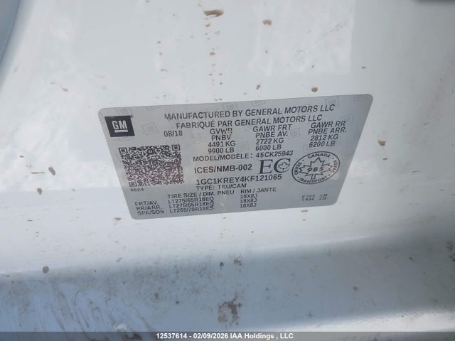1GC1KREY4KF121065 Chevrolet Silverado K2500 Heavy Duty