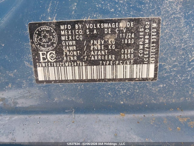 Volkswagen JETTA SE 2025 3VWEX7BU2SM034786 Image 9