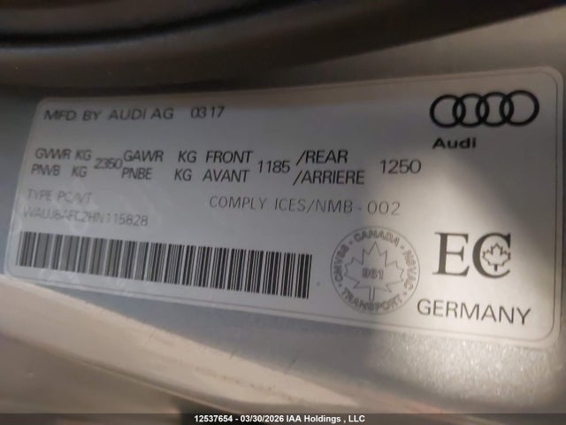 WAUJ8AFC2HN115828 Audi A6 Quattro Prog/technik S Ln