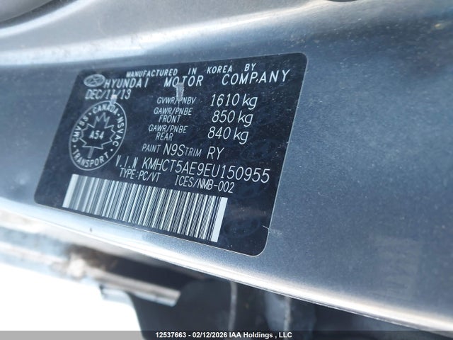 KMHCT5AE9EU150955 Hyundai Accent Gls/gs