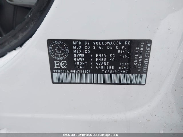 3VWD07AJ6GM333504 Volkswagen Jetta