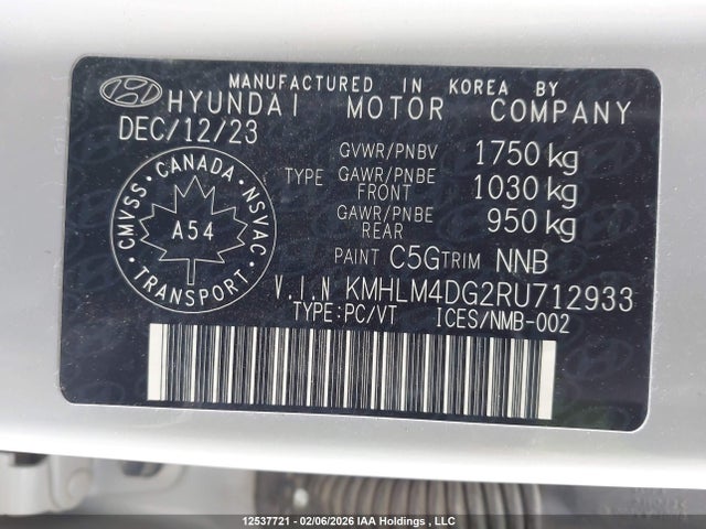 Aukcja sprzedaży 2024 Hyundai Elantra Sel, vin: KMHLM4DG2RU712933, numer aukcji: 12537721