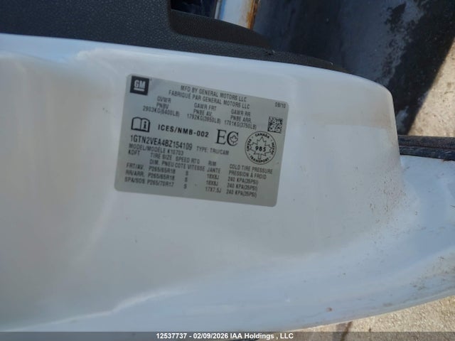 Aukcja sprzedaży 2011 Gmc Sierra 1500 Sle, vin: 1GTN2VEA4BZ154109, numer aukcji: 12537737