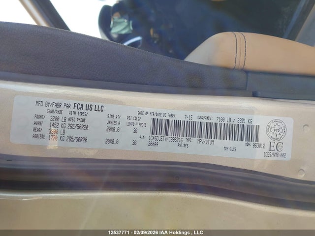 Dodge Durango Citadel 2015 1C4SDJET0FC896216 Image 9