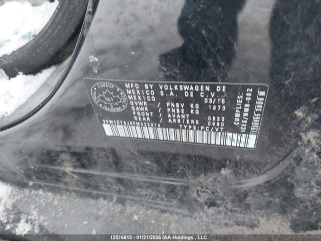 3VW1K7AJ0FM322414 Volkswagen Jetta 2.0l Trendline/2.0l Trendline+