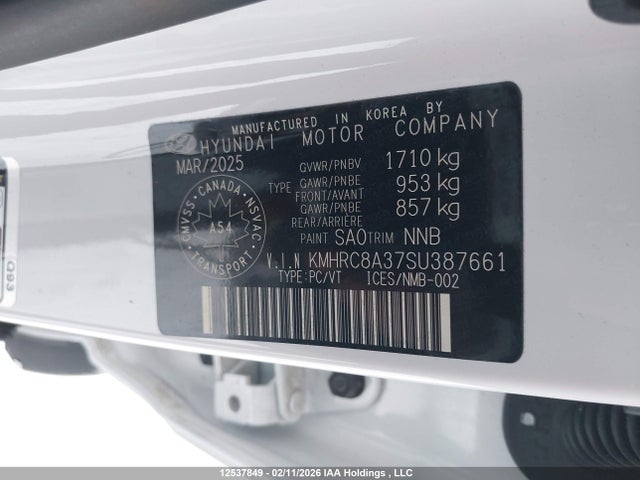 KMHRC8A37SU387661 Hyundai Venue Sel/limited
