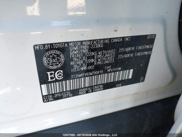 2T35WRFV6SW290819 Toyota RAV4 HYBRID