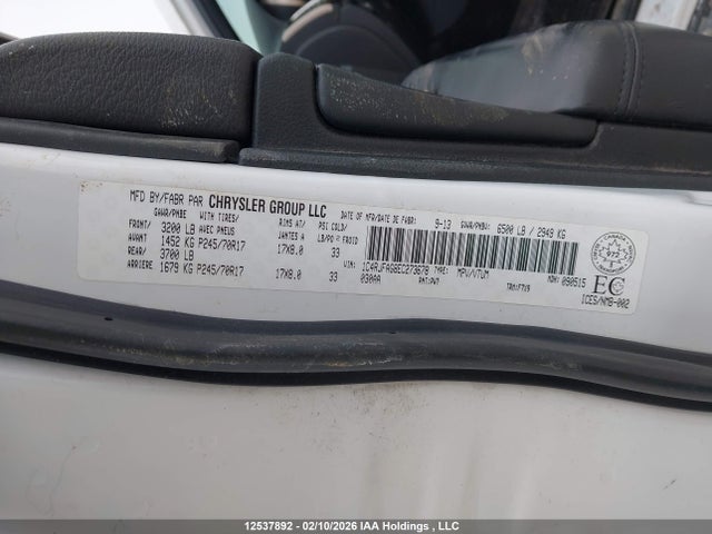 Aukcja sprzedaży 2014 Jeep Grand Cherokee, vin: 1C4RJFAG8EC273678, numer aukcji: 12537892