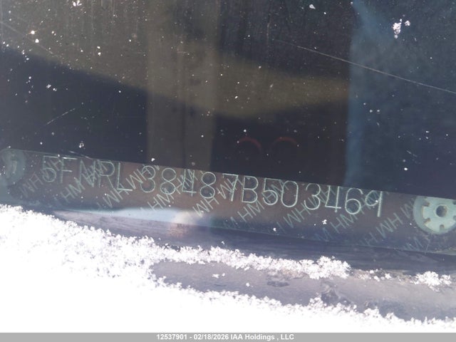 12537901 :رقم المزاد ، 5FNRL38487B503469 vin ، 2007 Honda Odyssey Ex مزاد بيع