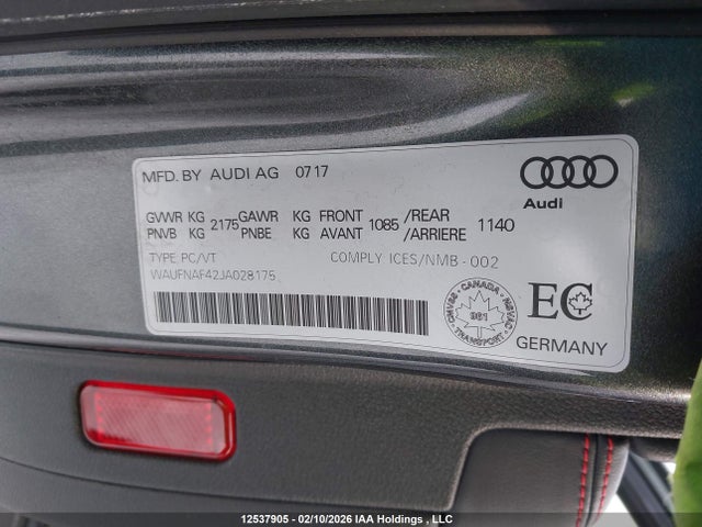 WAUFNAF42JA028175 Audi A4 Prestige