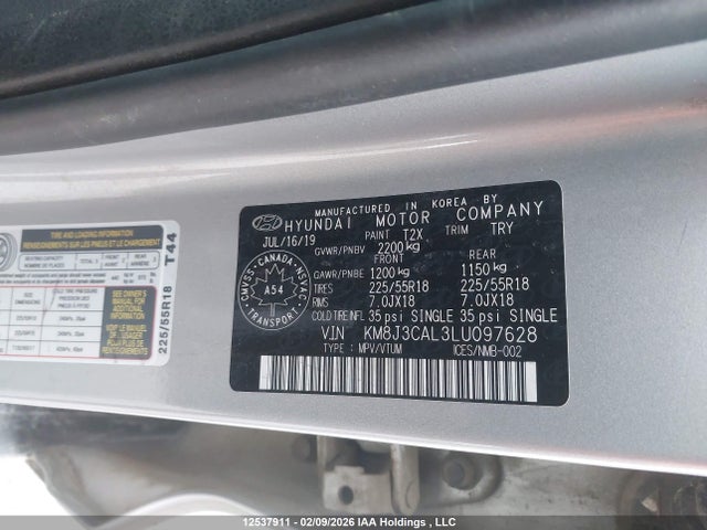 KM8J3CAL3LU097628 Hyundai Tucson Luxury