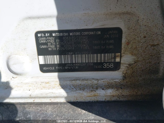 JA4AJ4AW0GZ611156 Mitsubishi Rvr Gt/se Limited Edition