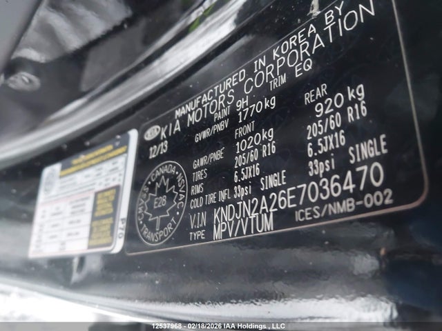 Продаж на аукціоні авто 2014 Kia Soul Lx/lx+, vin: KNDJN2A26E7036470, номер лоту: 12537968