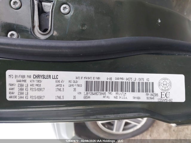 Aukcja sprzedaży 2008 Jeep Patriot Sport/north, vin: 1J8FF28W08D730405, numer aukcji: 12537970