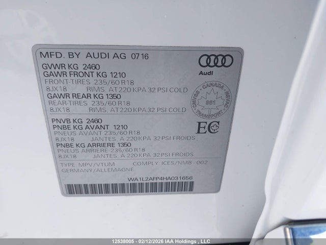 WA1L2AFP4HA031656 Audi Q5 2.0t Progressiv