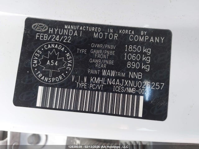 KMHLN4AJXNU026257 Hyundai Elantra Hybrid Ultimate